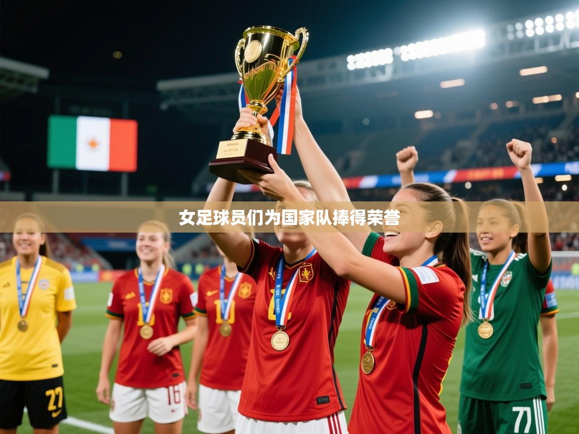 女足球员们为国家队捧得荣誉